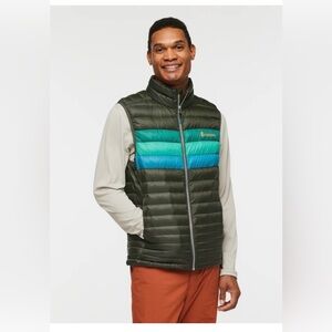 Cotopaxi Men’s XL Fuego down vest $185 nwot Abyss Stripes current